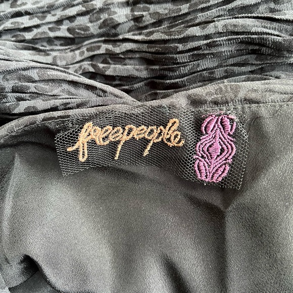 Free People x REVOLVE Dress Women’s XL Let’s Dance Dress Black Leopard Print - Picture 4 of 8